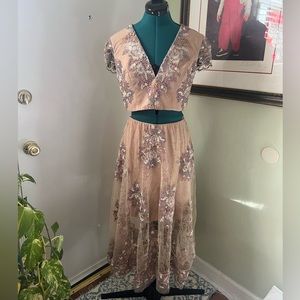 Dress The Population two-piece top/skirt set